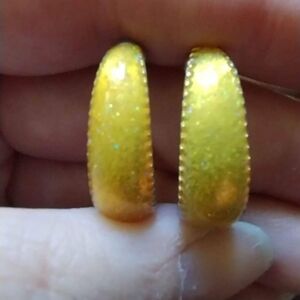 FREE ADD ON ITEM EARRINGS yellow sparkly vintage Vtg Vintage J Pierced
